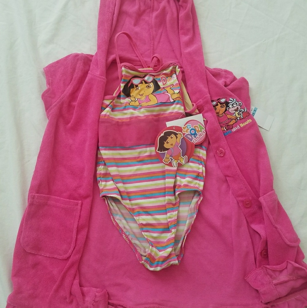 🔴SOLD🔴 Dora the Explorer Swimsuit and Cover-Up